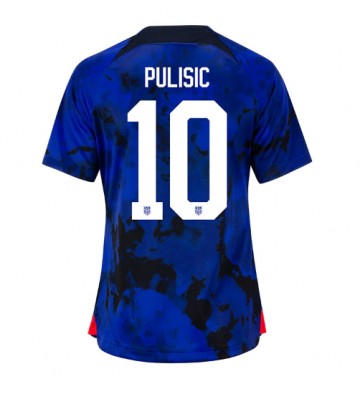 Stany Zjednoczone Christian Pulisic #10 Koszulka Wyjazdowych Kobiety MŚ 2022 Krótki Rękaw
